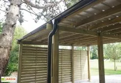 Forest Style Carport En Bois Traité 2 Voitures 38 M² - Shelty 2 -Abri et rangement boutique carport shelty deux voiture 5