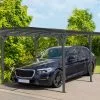 Westmann Carport Simple En Aluminium Et Polycarbonate Anthracite - 15,15 M² -Abri et rangement boutique carport simple aluminium polycarbonate anthracite