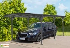 Westmann Carport Simple En Aluminium Et Polycarbonate Anthracite - 15,15 M²
