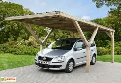 Weka Carport Simple En Bois De Pin Traité Et PVC – 18,5 M²