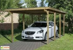 Weka Carport Simple En Bois De Pin Traité Et PVC 606 T2 - 18 M²