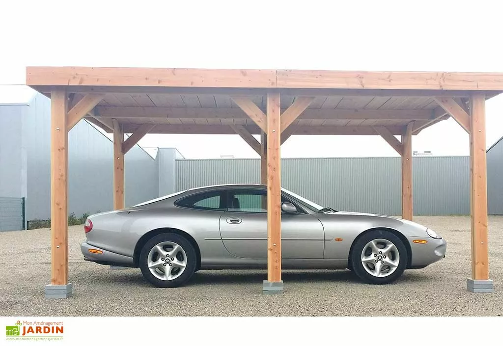 C.P.B.F Carport Simple En Bois Douglas Sans Couverture 4 C.P.B.F Carport Simple En Bois Douglas Sans Couverture – Image 2