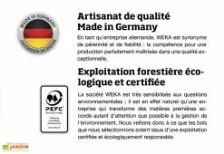 Weka Carport Master Duo XL (6x6) -Abri et rangement boutique certification pefc weka