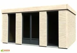 Décor Et Jardin Chalet En Bois Habitable Isolé 90 Mm Double Vitrage Toit Plat 15 M² -Abri et rangement boutique chalet abri habitable bois decorhome 15m2 3