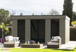Décor Et Jardin Chalet En Bois Habitable Isolé 90 Mm Double Vitrage Toit Plat 23,04 M²