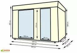 Décor Et Jardin Chalet En Bois Habitable Isolé 90 Mm Double Vitrage Toit Plat 9 M² 13 Décor Et Jardin Chalet En Bois Habitable Isolé 90 Mm Double Vitrage Toit Plat 9 M² -Abri et rangement boutique chalet abri habitable bois decorhome 9m2 2