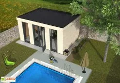 Décor Et Jardin Chalet En Bois Habitable Isolé 90 Mm Double Vitrage Toit Plat 15 M² -Abri et rangement boutique chalet en bois 15m2 habitable 3