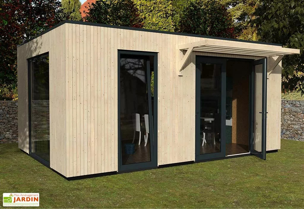 Décor Et Jardin Studio De Jardin Modulable En Bois De Sapin Brut Como 19 M² 5 Décor Et Jardin Studio De Jardin Modulable En Bois De Sapin Brut Como 19 M² – Image 3