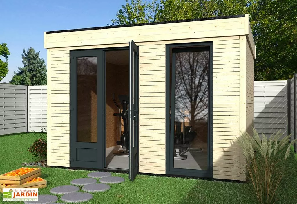 Décor Et Jardin Chalet En Bois Habitable Isolé 90 Mm Double Vitrage Toit Plat 9 M² 3 Décor Et Jardin Chalet En Bois Habitable Isolé 90 Mm Double Vitrage Toit Plat 9 M²