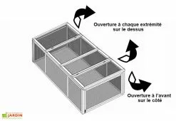 Habrita Enclos Pour Lapins Smokey (0,9x1,8x0,5) -Abri et rangement boutique clapier a lapins smokey schema