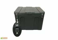Plast'Up Coffre De Jardin Avec Grenouillères Cadenassables – 140 L -Abri et rangement boutique coffre de jardin gris anthracite