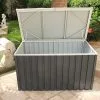 Coffre De Jardin En Métal Gris Anthracite Duramax - 174 X 73 X 73 Cm -Abri et rangement boutique coffre de rangement metal 130 1
