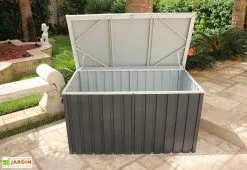 Coffre De Jardin En Métal Gris Anthracite Duramax - 174 X 73 X 73 Cm