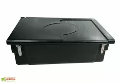 Plast'Up Coffre De Jardin Avec Poignées + Grenouillères + Cadenas – 100 L -Abri et rangement boutique coffre jardin 100l cadenas noir