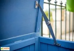 Habrita Coffre De Rangement En Bois Lasuré Bleu 127 X 55 Cm -Abri et rangement boutique coffre jardin bois lasure bleu 127 x 55 cm 1