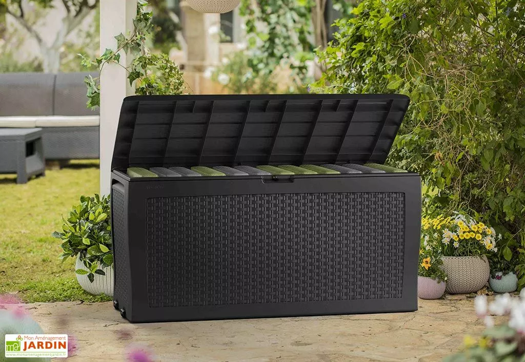 Coffre De Jardin Keter Gris En Résine Tressée – Samoa 270 L 3 Coffre De Jardin Keter Gris En Résine Tressée – Samoa 270 L