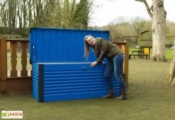 Trimetals Coffre De Rangement Design En Métal PatioBox 187x78,5x72cm (4 Coloris) -Abri et rangement boutique coffre rangement jardin metal acier galvanise trimetals patiobox l 1