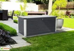 Trimetals Coffre De Rangement Design En Métal PatioBox 187x78,5x72cm (4 Coloris) -Abri et rangement boutique coffre rangement jardin metal acier galvanise trimetals patiobox l 4