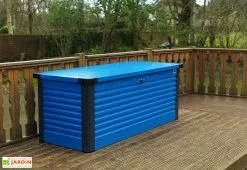Trimetals Coffre De Rangement Design En Métal PatioBox 135x78,5x72cm (4 Coloris) -Abri et rangement boutique coffre rangement jardin metal acier galvanise trimetals patiobox s 4 2
