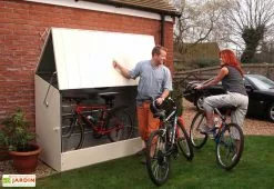 Trimetals Coffre à Vélos En Métal Crème 196 X 89 X 133 Cm