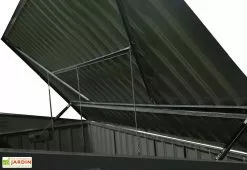 Westmann Cache-Poubelle Double En Acier 100 X 172 X 131 Cm -Abri et rangement boutique couvercle cache poubelle double metal anthracite