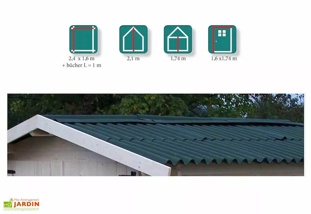 Habrita Abri De Jardin Bois Eden + Bûcher (336x160) 4 Habrita Abri De Jardin Bois Eden + Bûcher (336x160) – Image 2