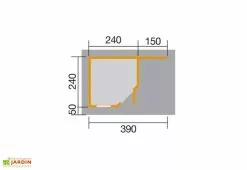 Weka Abri Design Fides 2 (Plusieurs Tailles) 28mm -Abri et rangement boutique dimensions abri fides 240 1