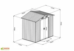 Givex Abri De Jardin En Acier Galvanisé 2,5 M² (Pls Coloris) -Abri et rangement boutique dimensions abri jardin acier galvanise 2m 1