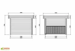 Solid Abri De Jardin Bois 28 Mm Avec Auvent 19,88 M² - Arhus 28 Mm -Abri et rangement boutique dimensions abri jardin arhus solid 1