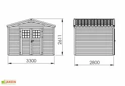 Forest Style Abri De Jardin En Bois D’épicéa Brut Shelty+ 9 M² -Abri et rangement boutique dimensions abri jardin bois