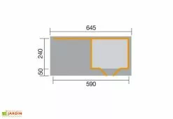 Weka Abri Design Chill-Out 3 28mm (14,16 M²: 590x240 Ou 17,7m²: 590x300) -Abri et rangement boutique dimensions abri jardin bois chill out 3