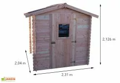 Habrita Abri De Jardin En Bois Douglas 20 Mm – 4,71 M² : 2,31 X 2,04 M -Abri et rangement boutique dimensions abri jardin bois douglas habrita 5m2