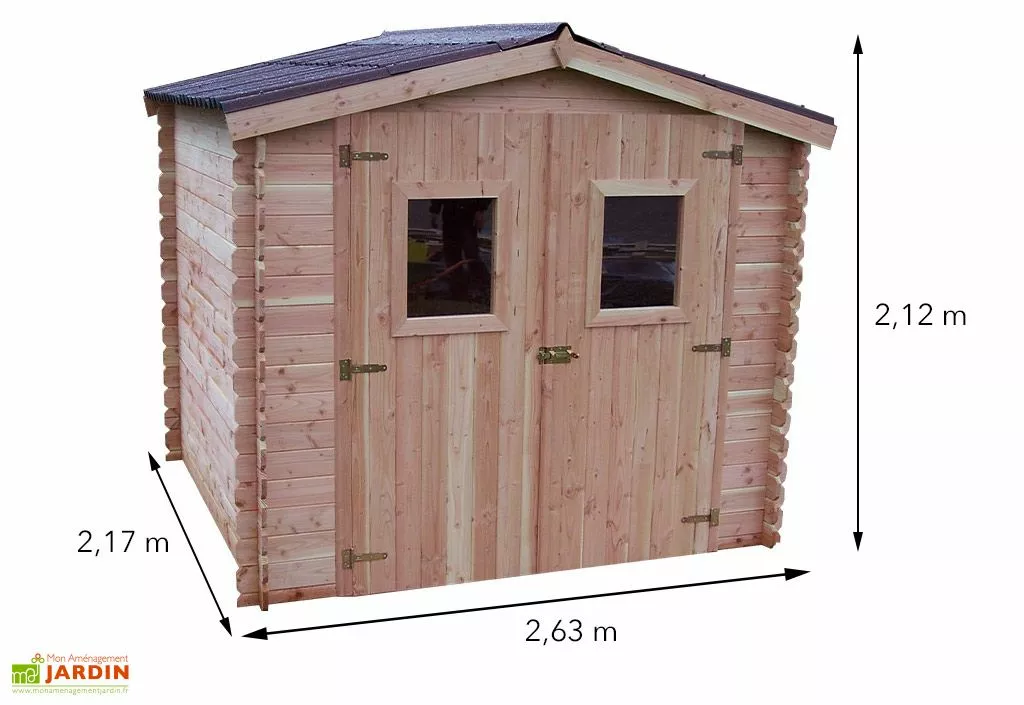 Habrita Abri De Jardin En Bois Douglas 20 Mm – 5,71 M² : 2,63 X 2,17 M 4 Habrita Abri De Jardin En Bois Douglas 20 Mm – 5,71 M² : 2,63 X 2,17 M – Image 2