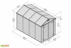 Abri De Jardin Skylight 5,6 M² Ambre | Palram - Canopia -Abri et rangement boutique dimensions abri jardin skylight 702921 palram
