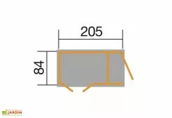 Weka Abri Pour Vélos Ou Poubelles En Bois D’épicéa + Placard 95 X 215 Cm -Abri et rangement boutique dimensions abri poubelles bois placard weka