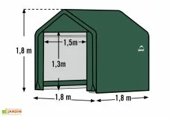 Shelter Logic Abri De Jardin En Toile : Polyéthylène Vert 180 X 180 Cm – 3,24 M² -Abri et rangement boutique dimensions abri souple shelter logic sl70417