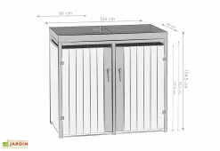 Westmann Cache Poubelle Extérieur Double Inox Imitation Bois – 2x 240 Litres 12 Westmann Cache Poubelle Extérieur Double Inox Imitation Bois – 2x 240 Litres -Abri et rangement boutique dimensions cache poubelle westmann wmhhwtc 51