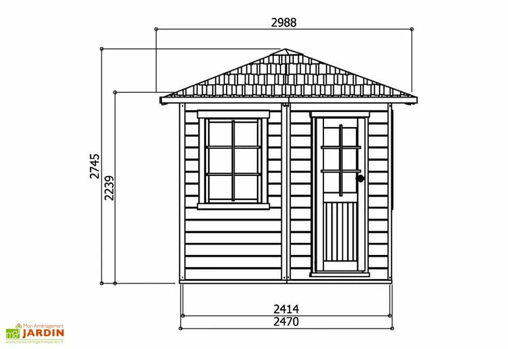 Solid Abri De Jardin Bois Nancy 28mm (255x255cm) 5 Solid Abri De Jardin Bois Nancy 28mm (255x255cm) – Image 3