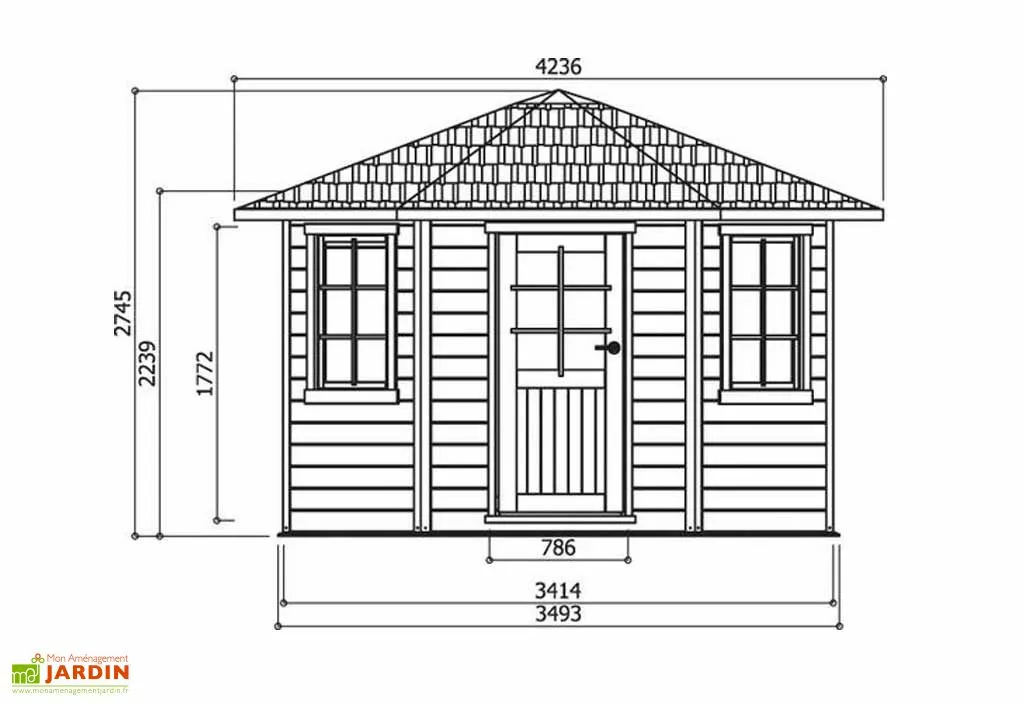 Solid Abri De Jardin Bois Nancy 28mm (255x255cm) 4 Solid Abri De Jardin Bois Nancy 28mm (255x255cm) – Image 2