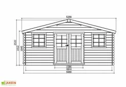 Solid Abri De Jardin Bois Zurich 28mm (508x388cm) Traité En Option 6 Solid Abri De Jardin Bois Zurich 28mm (508x388cm) Traité En Option -Abri et rangement boutique dimensions chalet s835