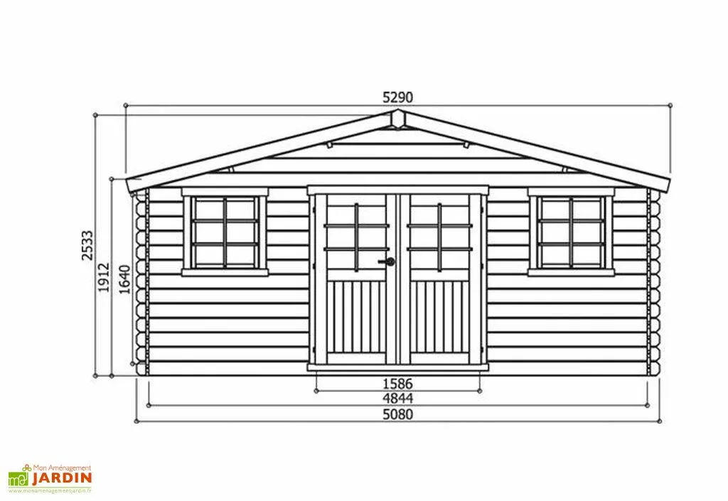 Solid Abri De Jardin Bois Zurich 28mm (508x388cm) Traité En Option 4 Solid Abri De Jardin Bois Zurich 28mm (508x388cm) Traité En Option – Image 2