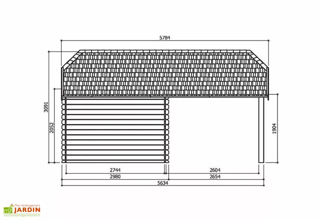 Solid Abri De Jardin Bois Cork 28mm (298x298cm) 5 Solid Abri De Jardin Bois Cork 28mm (298x298cm) – Image 3