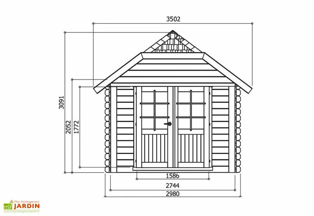 Solid Abri De Jardin Bois Cork 28mm (298x298cm) 4 Solid Abri De Jardin Bois Cork 28mm (298x298cm) – Image 2