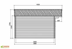 Solid Abri De Jardin Bois Rostock 40mm (568x388cm) -Abri et rangement boutique dimensions chalet s8970 1