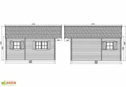 Solid Abri De Jardin Bois Week-End 40 Mm (508x508cm) -Abri et rangement boutique dimensions chalet s8971 1