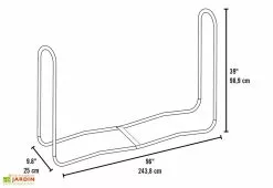 Shelter Logic Porte-bûches En Acier Inoxydable – 244 Cm -Abri et rangement boutique dimensions porte buches 1