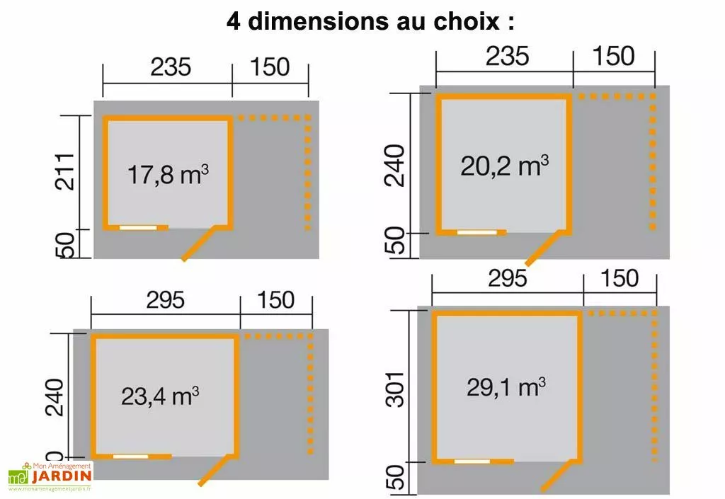 Weka Abri De Jardin Bois Schongau (235+150x211cm) 28mm 5 Weka Abri De Jardin Bois Schongau (235+150x211cm) 28mm – Image 3