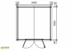 OLG Abri De Jardin En Bois D’épicéa Brut 9,6 M² - Aurely -Abri et rangement boutique dimensions sol aurely remise jardin 1