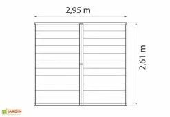 Grosfillex Abri De Jardin PVC Utility 4,9 -Abri et rangement boutique dimensions utility49