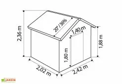 Grosfillex Abri De Jardin PVC Utility 4,9 -Abri et rangement boutique dimensions utility49 3d